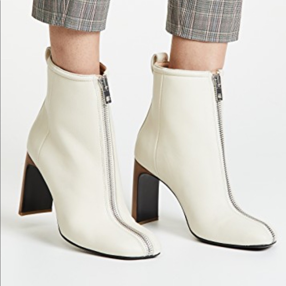Rag & Bone Ellis Zip Front Leather Ankle Boots 38
